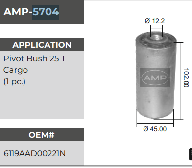 PIVOT BUSH M / NAVISTAR AMP B 5704