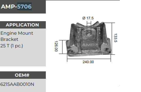 ENGINE MOUNT BRACKET REAR  M/NAVI 5706