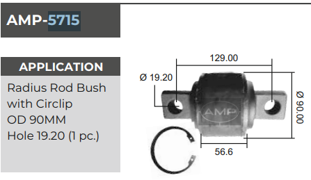 TORQUE ROD BUSH NAVISTAR AMP-5715