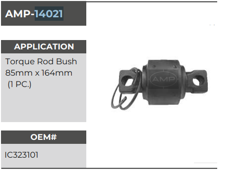 TORQ ROD BUSH 85mmx164mm volvo AMP-14021