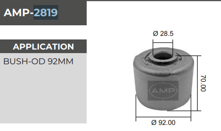 TORQUE ROD BUSH COVER 92MM OD AMP2819