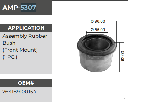 TORSHAN BAR BUSH 709/1109 AMP5307
