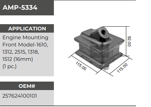 FRONT MOUNTING 16M TIPPER AMP5334 *