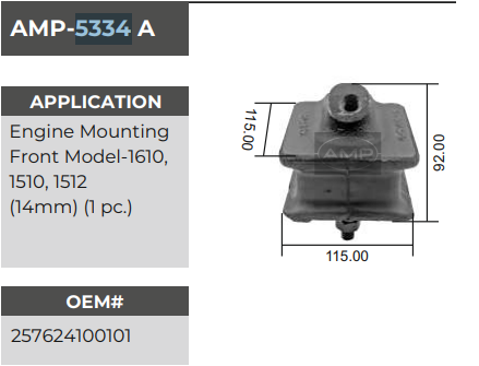 FRONT MOUNTING TIPPER 14MM AMP 5334 A