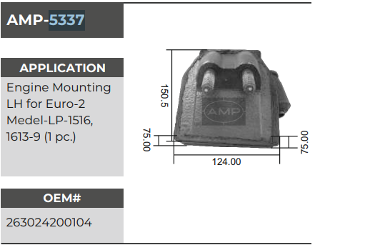 REAR ENG.MTG.1613 TATA (L)AMP 5337