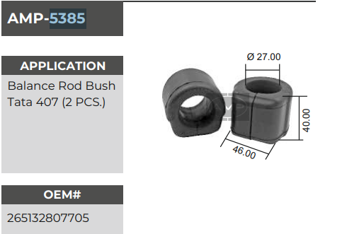 BALANCE ROD BUSH 407 (2PC) AMP5385