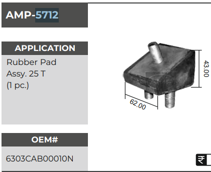 ASSY RUBBER PAD M/ NAVISTAR 5712