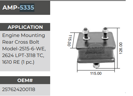 REAR MOUNTING TIPPERAMP 5335 *