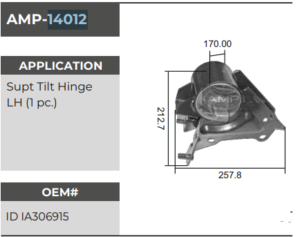 MOUNTING EICHER LH AMP-14012