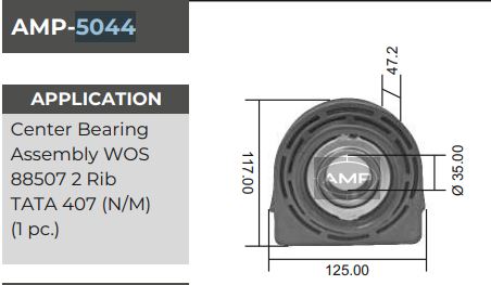 C.BEARING 88507 WS 2RIB (AMP)5044