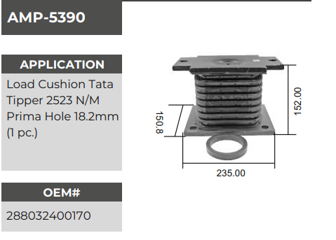 LOAD CUSHION MOUNT (PRIMA) AMP-5390 *