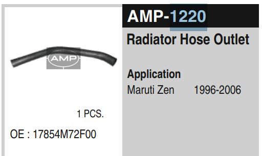 Radiator Hose Outlet MARUTI ZEN AMP-1220