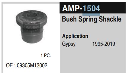 BUSH SPRING SHAKLE GYPSY AMP1504