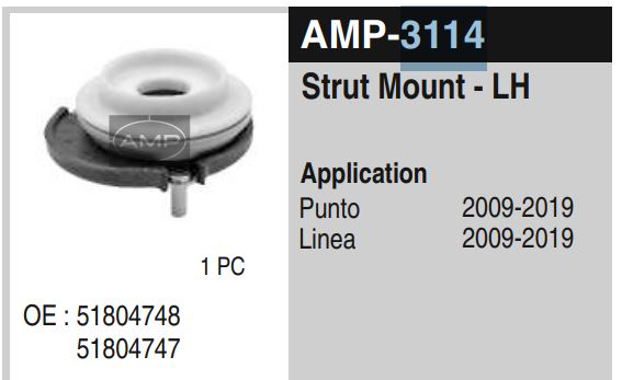 SHOCKER MOUNT F. L.H.LINEA&PUNTO AMP3114