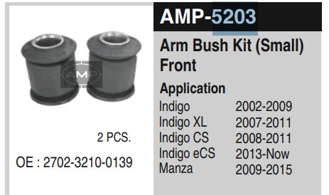 FRONT ARM BUSH KIT SMALL INDIGO AMP5203