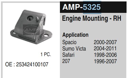 ENG,MOUNTING,SPACIO 207 DI R.H AMP-5325