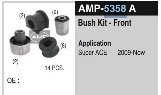 MAJOR BUSH KIT SUPER ACE AMP-5358A