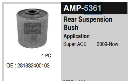 REAR SUSP,BUSH,IRIS/SUPER ACE AMP-5361