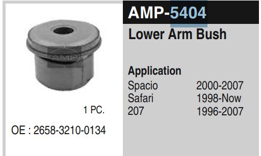LWR ARM BUSH SPACIO,207DI,SAFARI AMP5404