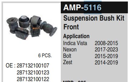 BUSH KIT TATA NEXON ZEST AMP 5116