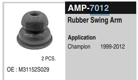 RUBBER SWING ARM CHAMPION TRAX AMP7012