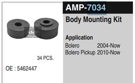 BODY MOUNTING KIT BOLERO AMP-7034