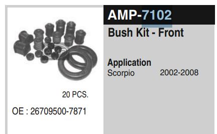 BUSH KIT SCORPIO FRONT AMP-7102