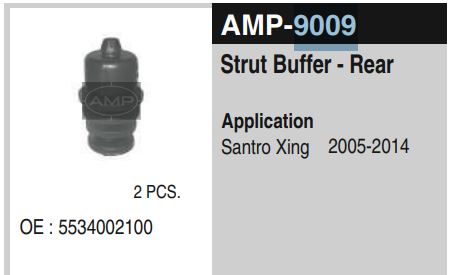 REAR STRUT BUFFER SANTRO XING AMP9009