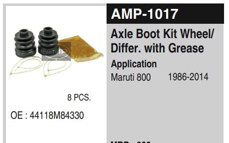 AXLE BOOT KIT W/DIFF. MARUTI 800  AM1017