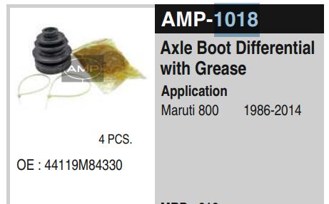 AXLE BOOT DIFF. SIDE WITH GREASE AMP1018