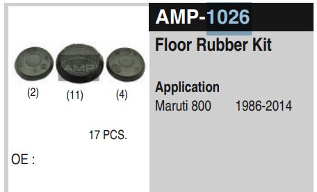 FLOOR RUBBER KIT MARUTI 800 AMP-1026