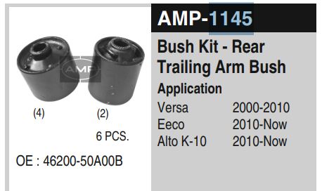 REAR TRAILING ARM BUS KIT ECO AMP1145