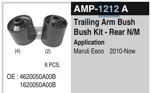 R.TRAILING ARM BUSH ZEN AMP1212A *
