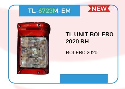 TAIL LIGHT UNIT BOLERO BS6 RH 6723M EM