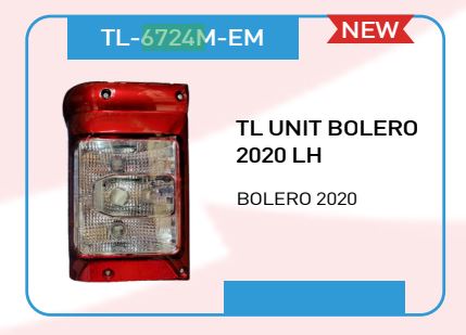 TAIL LIGHT UNIT BOLERO BS6 LH 6724M EM