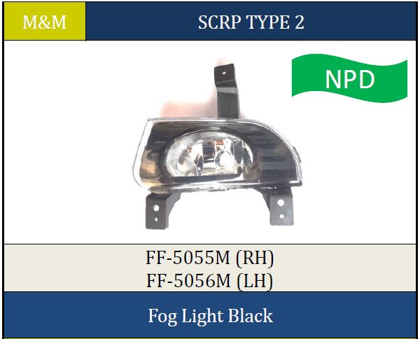 FOG LIGHT SCORPIO BLACK W/BULB 5055M RH