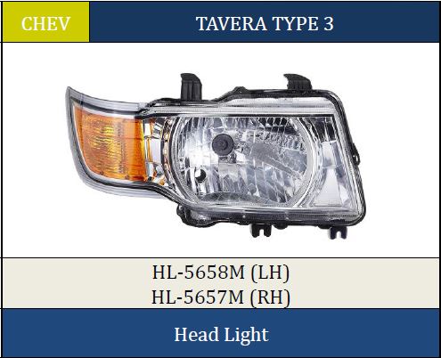 H.LIGHT TAVERA T-3 RH 5657M