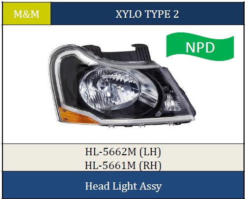H LIGHT XYLO 5662M T-2 LH