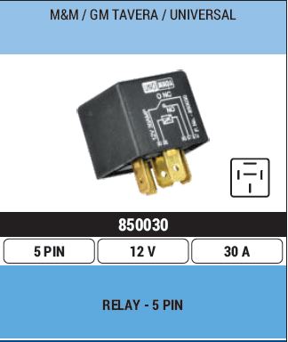 MICRO RELAY 5PIN M&M/GM/TAVERA