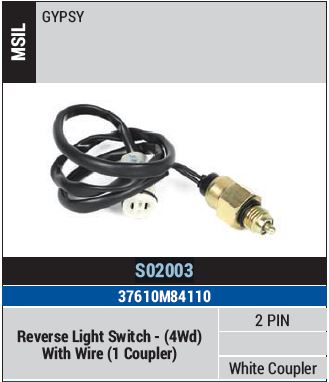 REVERSE LIGHT SWITCH CAR/GYPSY S0-2003