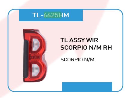 T.LIGHT SCORPIO S11 RED RH TL-6625HM